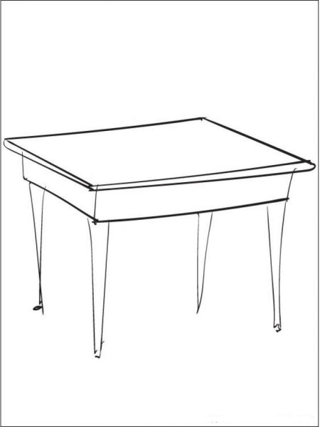 Письменный стол раскраска