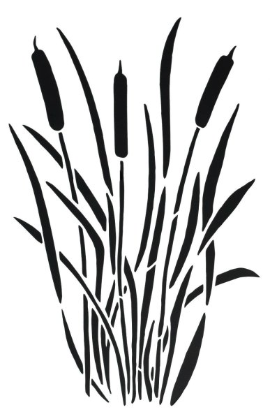 Трафарет камыш