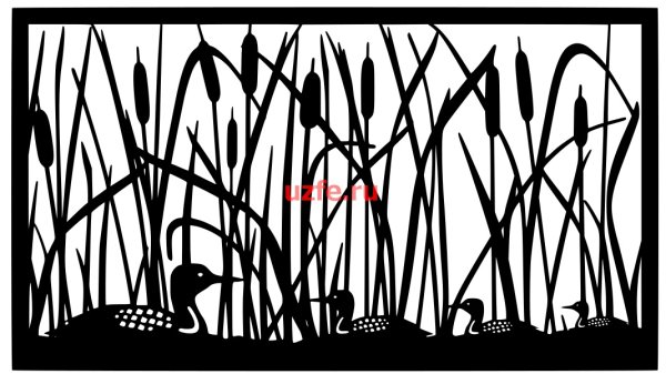 Камыш лазерной резки