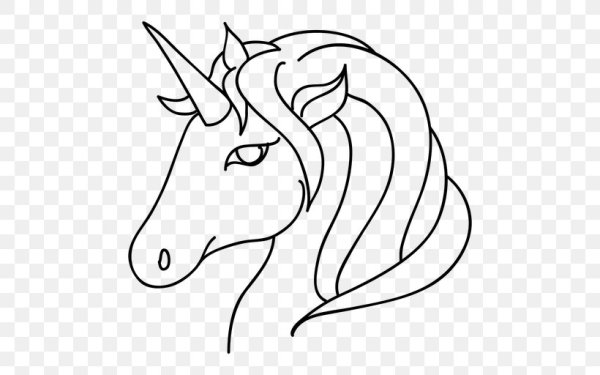 Голова единорога раскраска