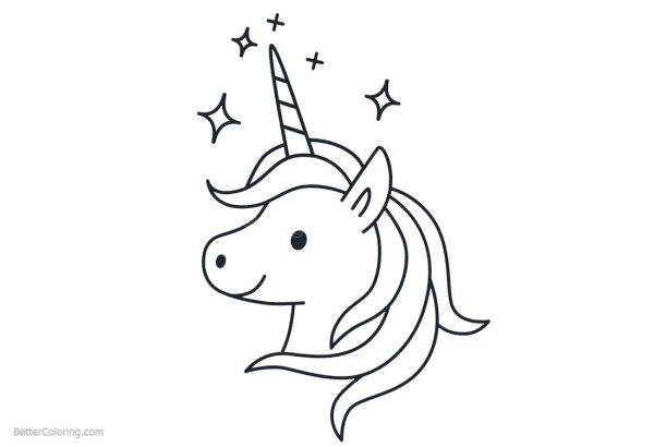Маленькая раскраска единорога