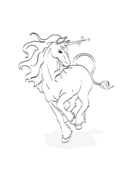 Раскраски для девочек животные Единорог
