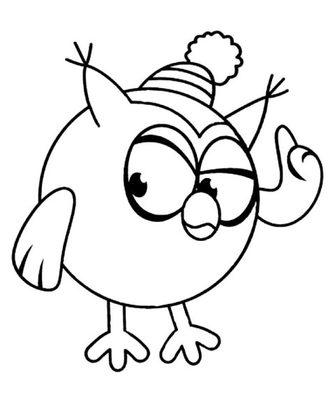 Смешарики Лосяш раскраска для детей