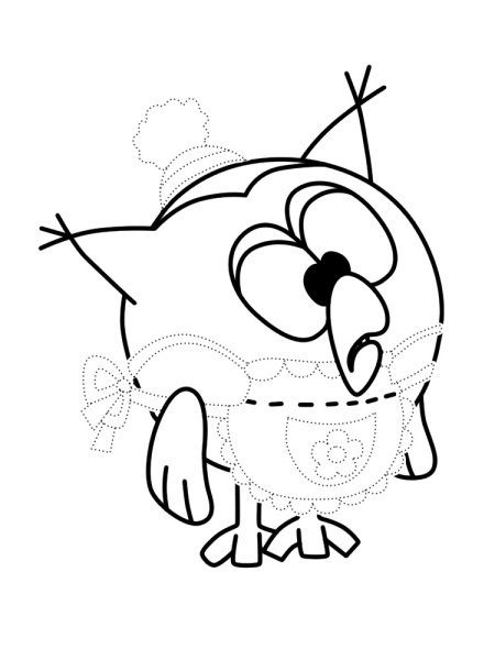 Раскраски Смешарики Совунья печать