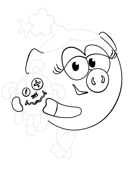 Нюша Смешарики раскраска