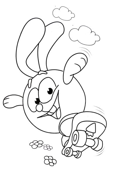 Смешарики раскраска для детей Нюша