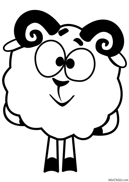 Смешарики раскраска Лосяш