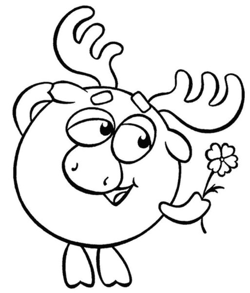 Смешарики раскраска Лосяш