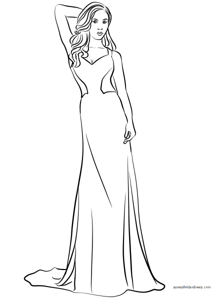 Платье контур