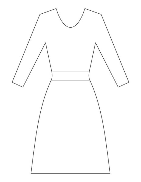 Платье контур