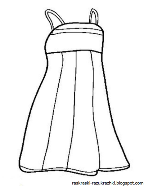 Раскраска девочка в платье