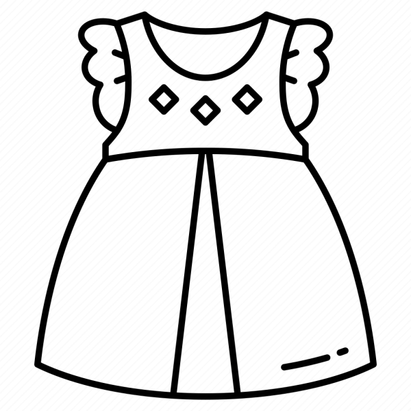 Платье контур