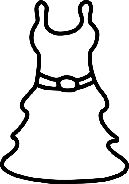 Раскраска платье
