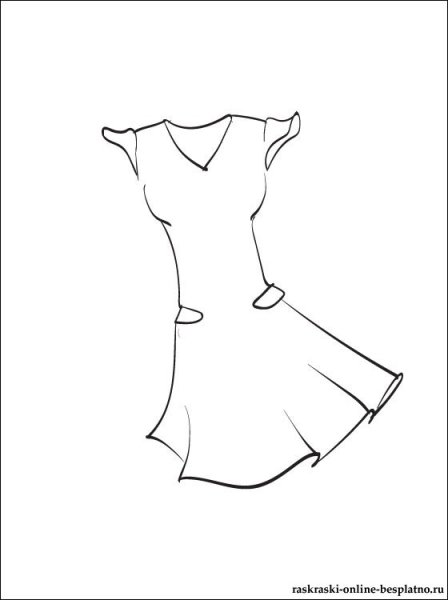 Контурный платье