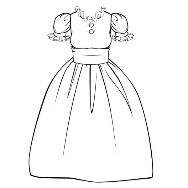 Платье схематичное изображение