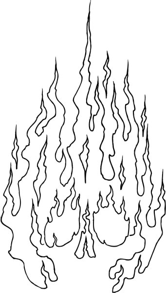 Огонь трафарет