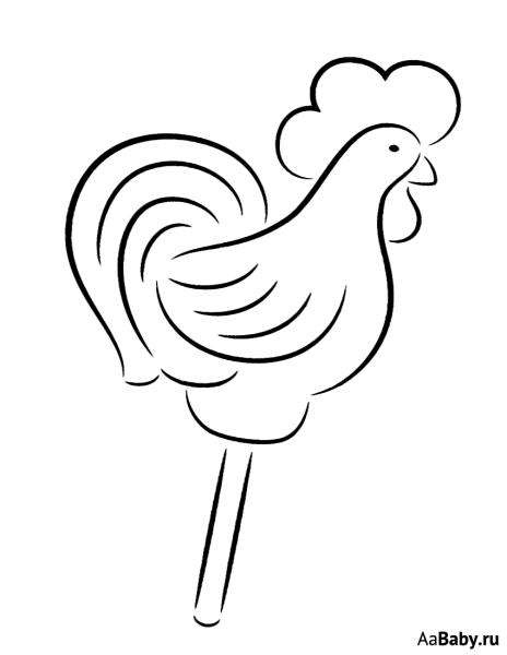 Петух контур