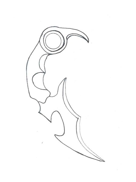 Ножи КС го чертежи керамбит