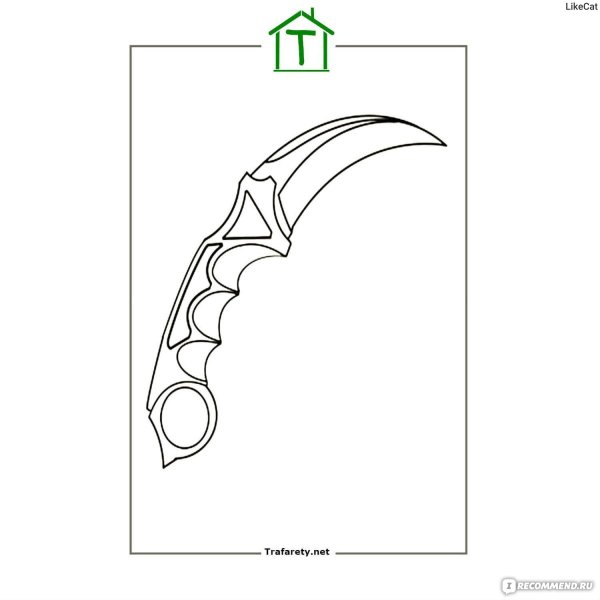 Нож керамбит чертеж стэндофф 2