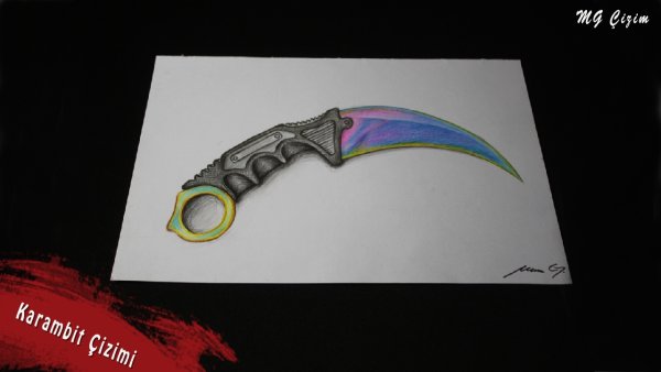 Нож керамбит КС го рисунок