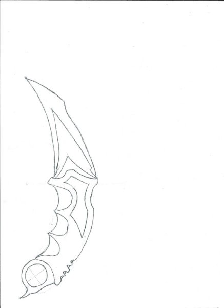 Ножи КС го чертежи керамбит