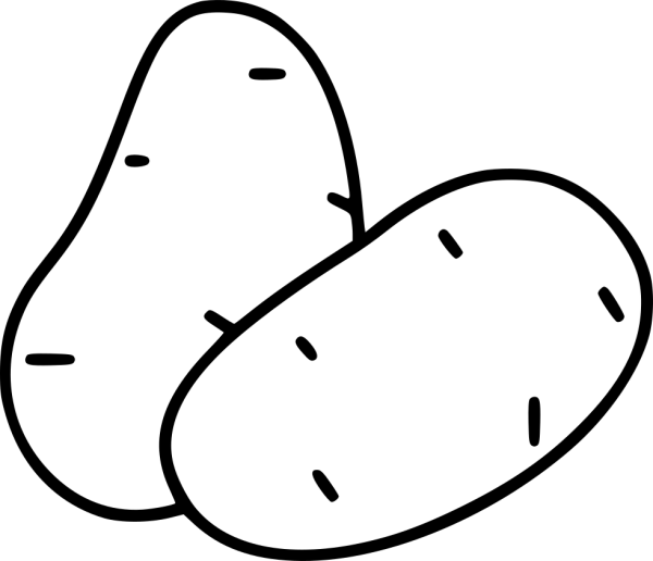 Картошка раскраска