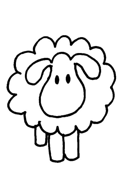 Овечка раскраска для детей