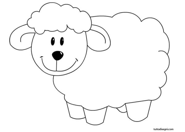 Силуэт овечки для детей