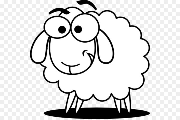Овца трафарет для детей