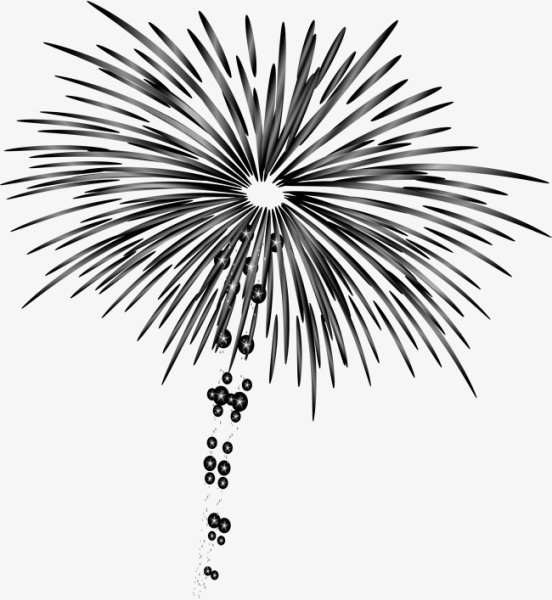 Салют чёрно белый