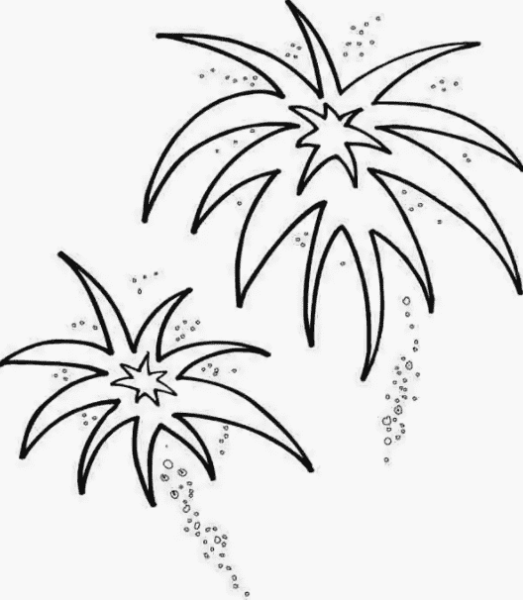 Трафарет салюта для вырезания