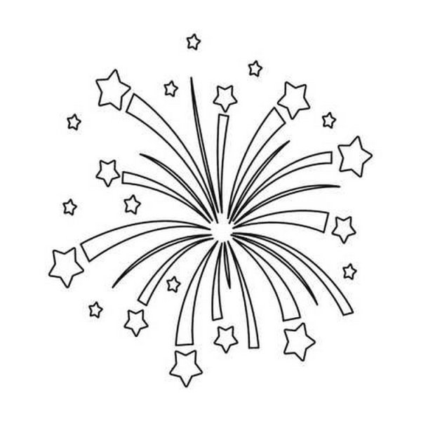 Салют раскраска для детей