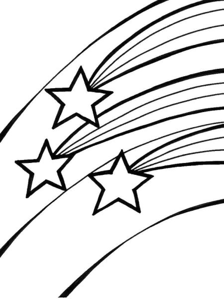 Падающая звезда раскраска