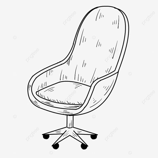 Компьютерное кресло карандашом