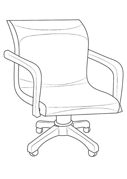 Стул раскраска