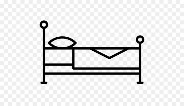 Кровать вектор контур