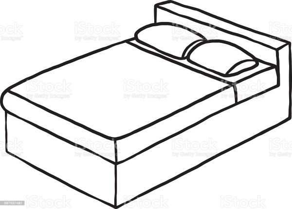 Кровать раскраска