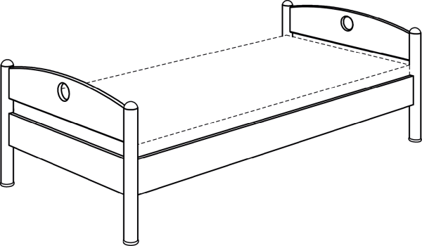 Раскраска детская кроватка