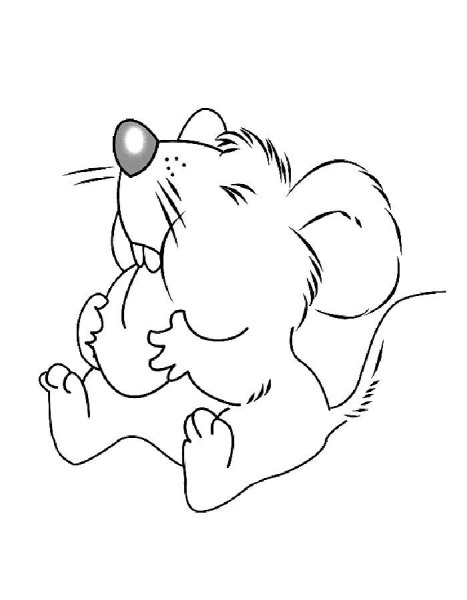 Мышь раскраска