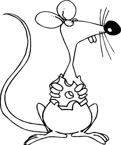 Раскраски для малышей мышка норушка