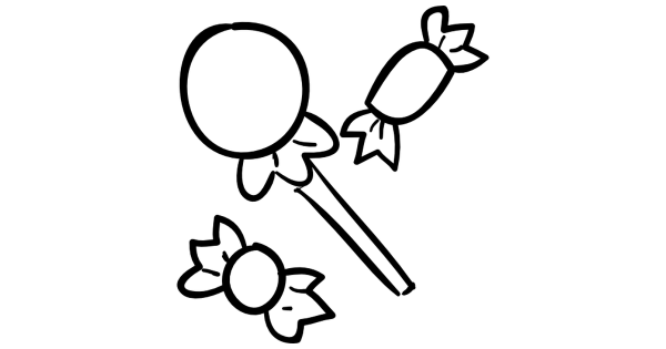 Конфеты для раскрашивания