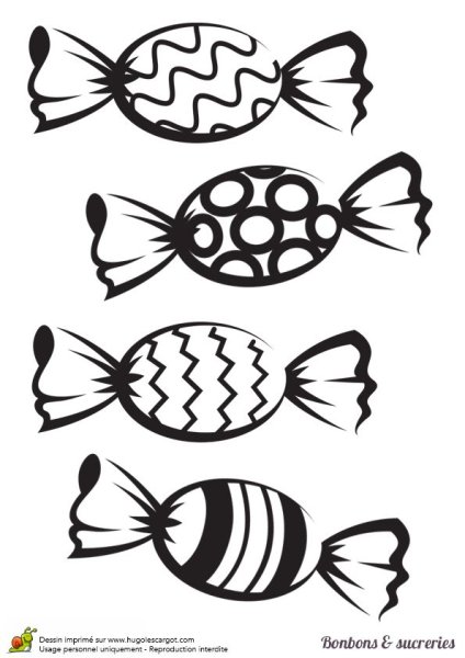 Раскраска конфеты