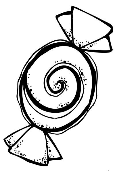 Конфетка раскраска для детей