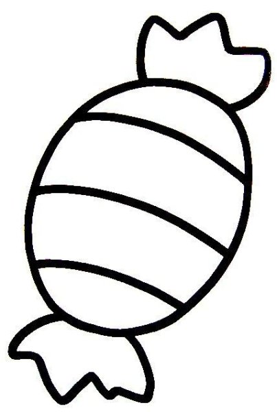 Конфета раскраска для детей