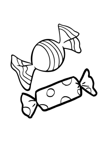 Конфета раскраска для детей