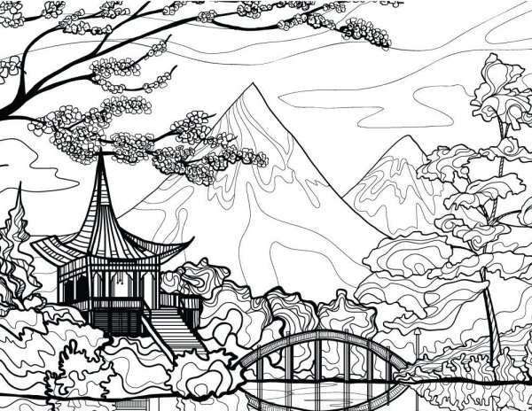 Раскраска Япония