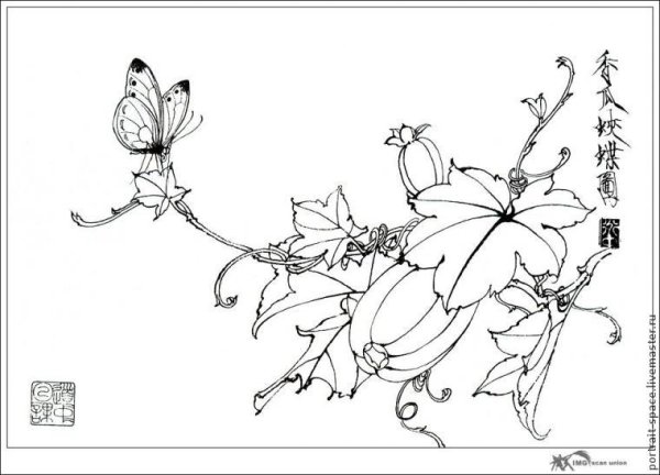 Эскизы китайской живописи