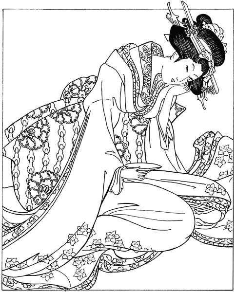 Китайская живопись раскраска