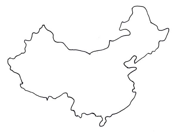 Контурная карта КНР