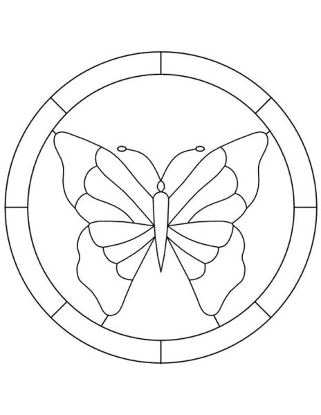 Витраж рисунок контур